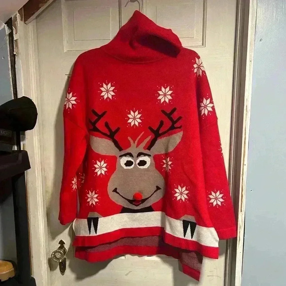 LILLUSORY Woman's Mock Turtleneck Sweater Ugly Sweater - Picture 1 of 7